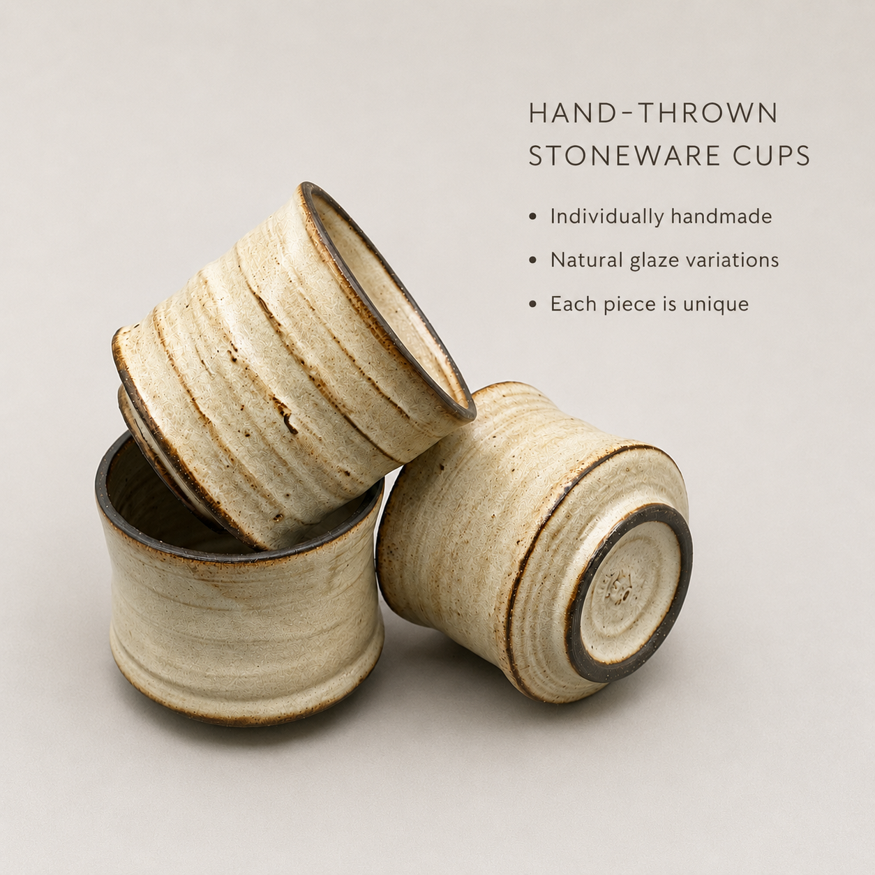 Handmade Stoneware Coffee Cup, 330ml
