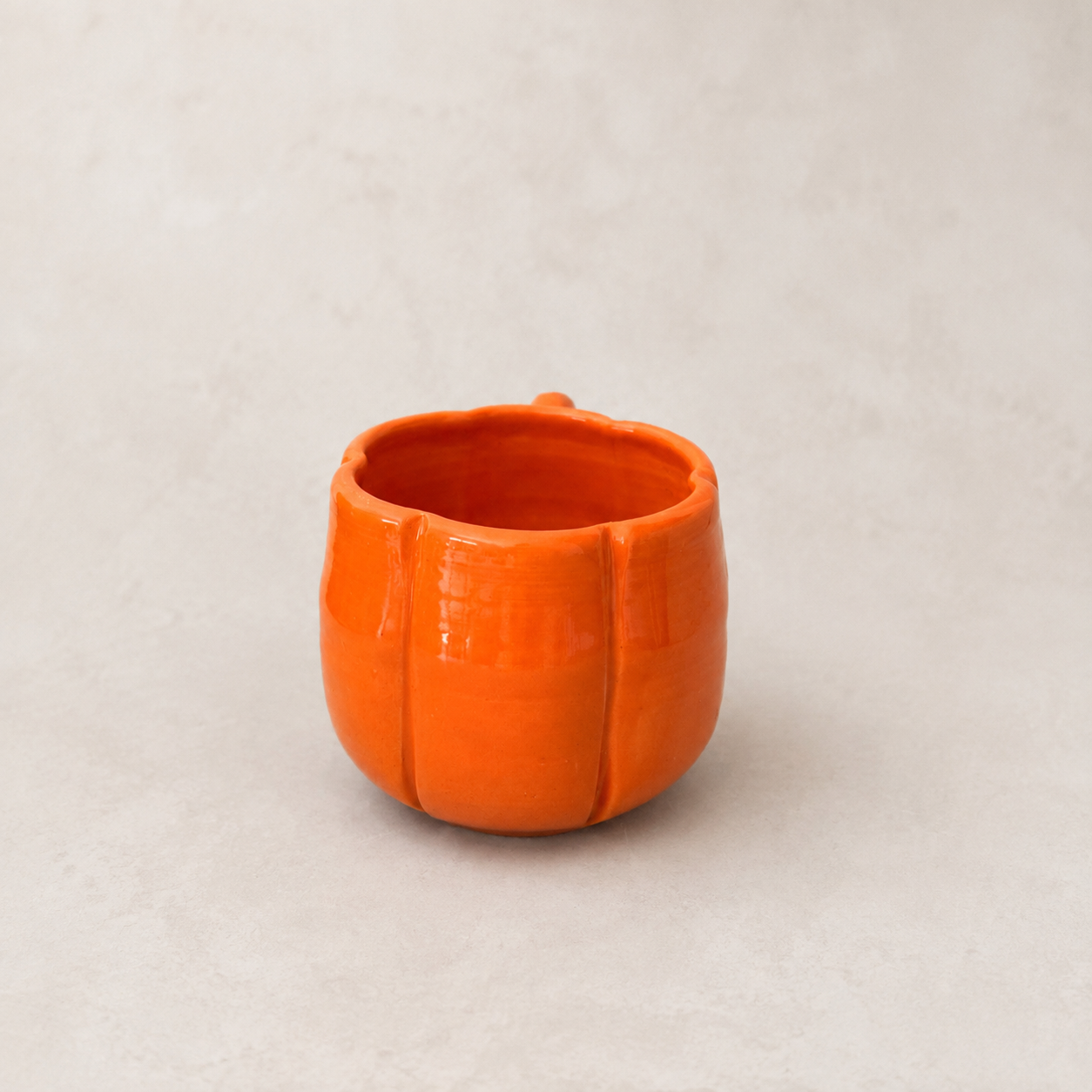 Handmade Orange Pumpkin Mug, 310ml