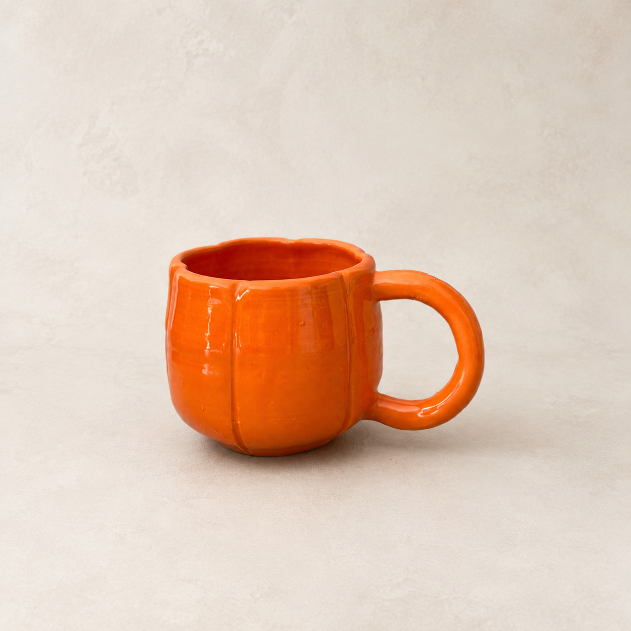 Handmade Orange Pumpkin Mug, 310ml