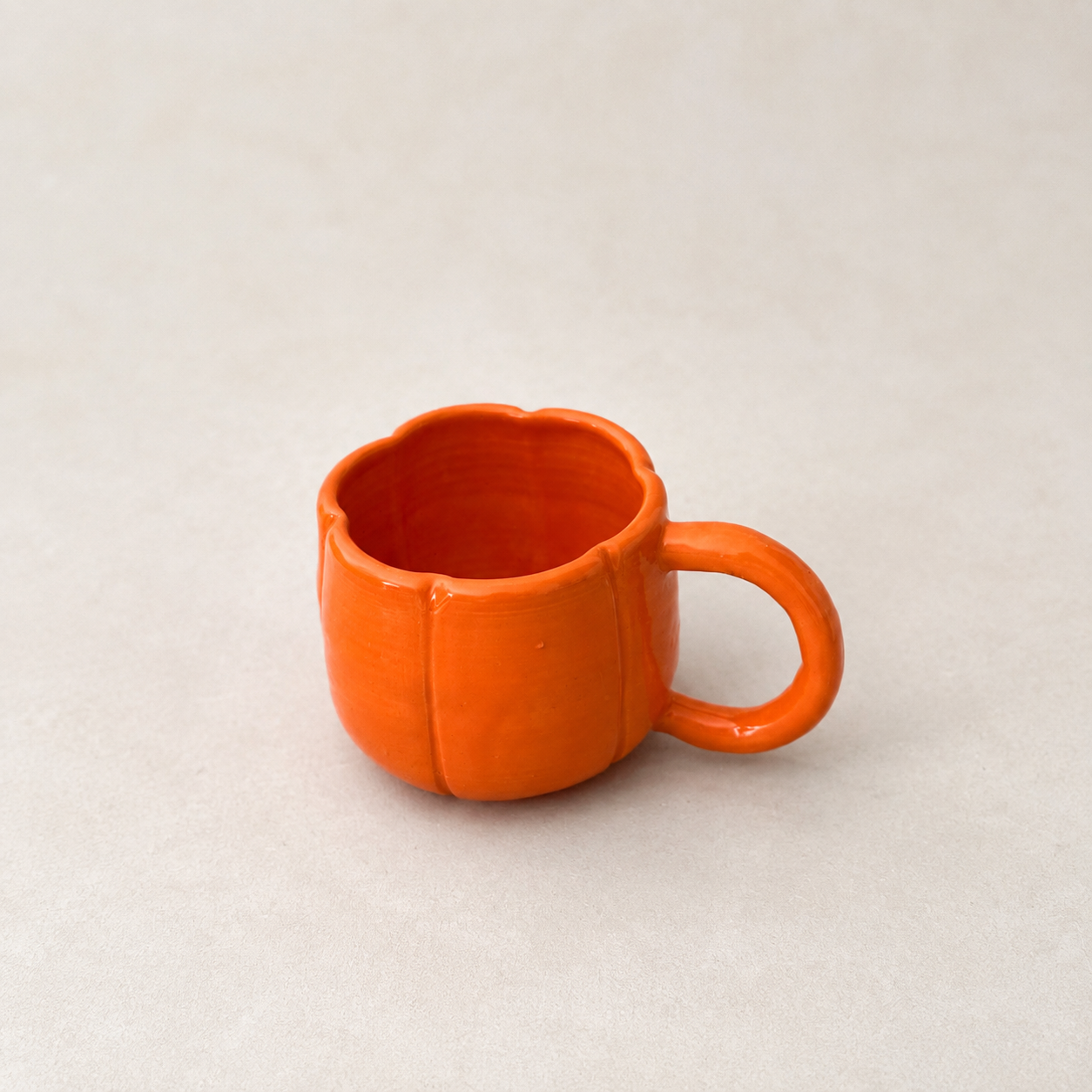 Handmade Orange Pumpkin Mug, 310ml