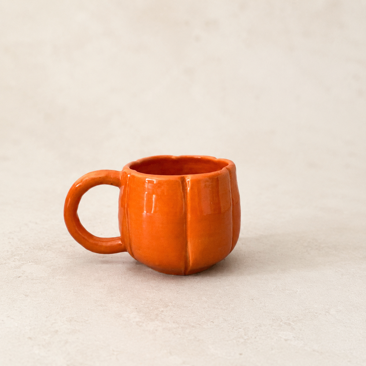 Handmade Orange Pumpkin Mug, 310ml