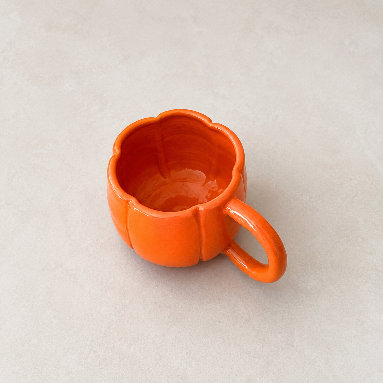 Handmade Orange Pumpkin Mug, 310ml