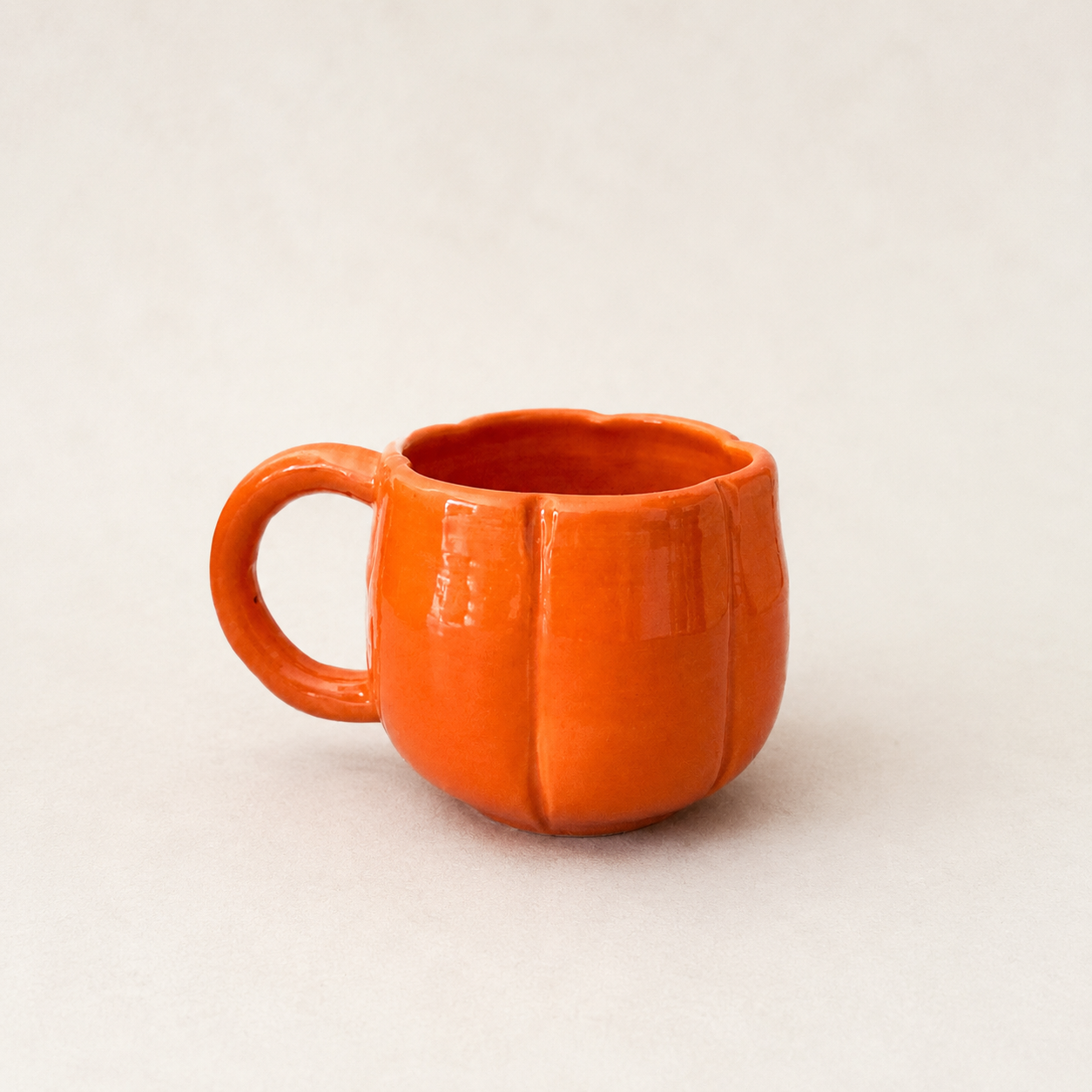 Handmade Orange Pumpkin Mug, 310ml