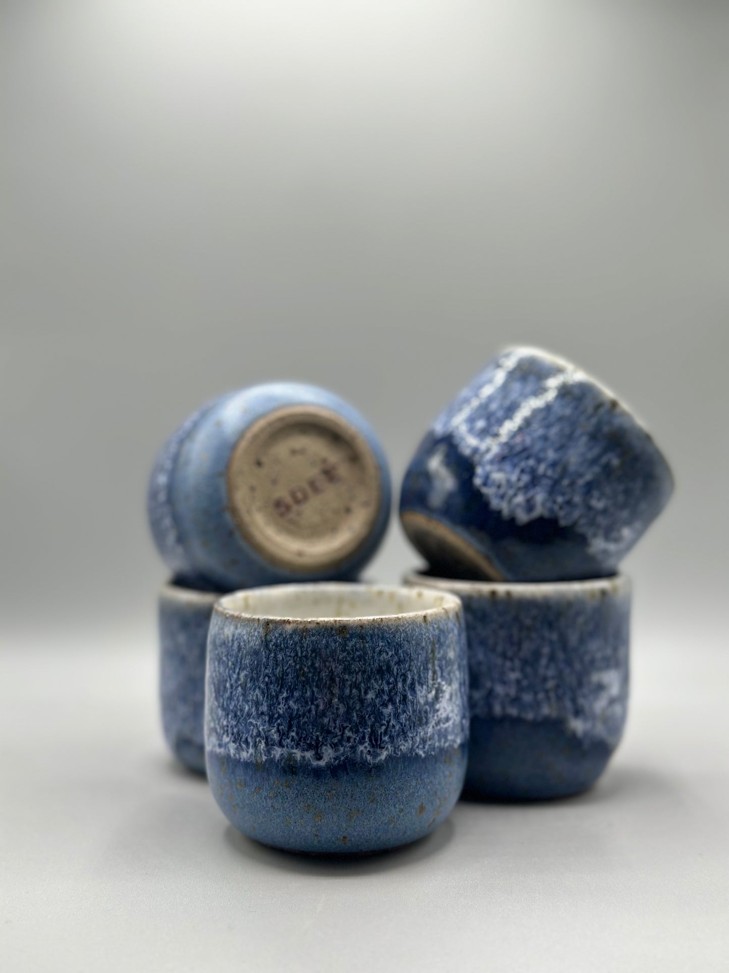 Blue ceramic cup