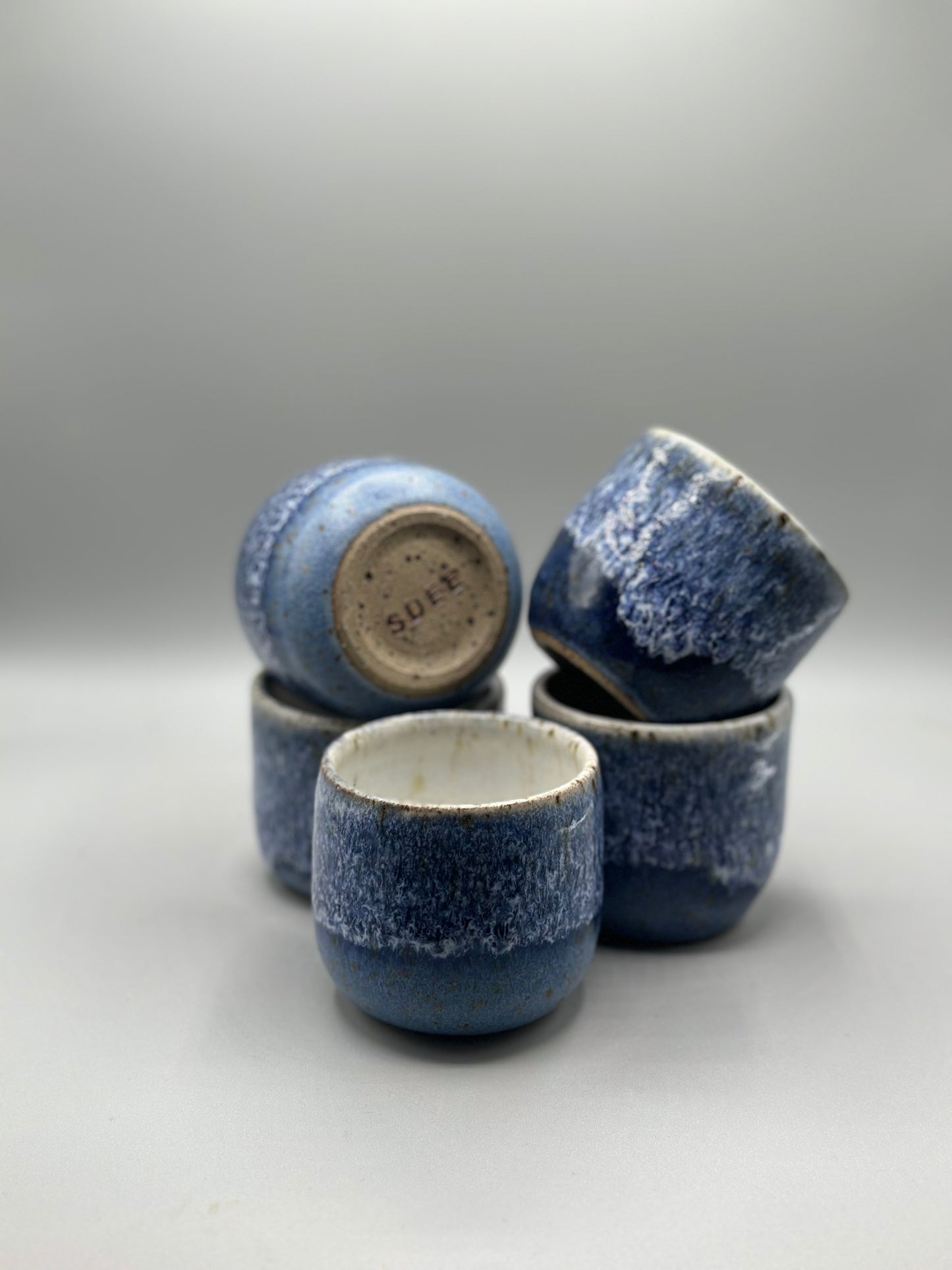 Blue ceramic cup