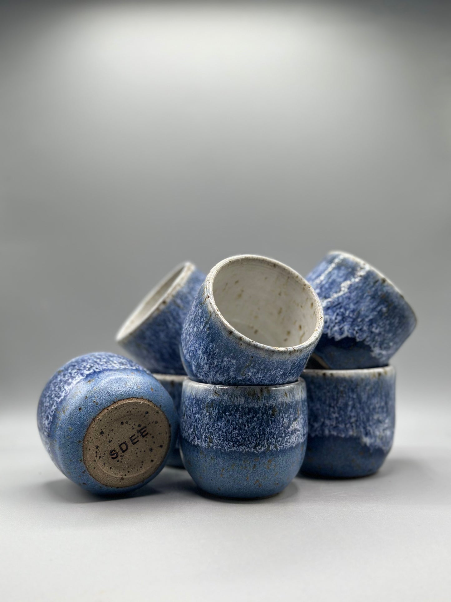 Blue ceramic cup