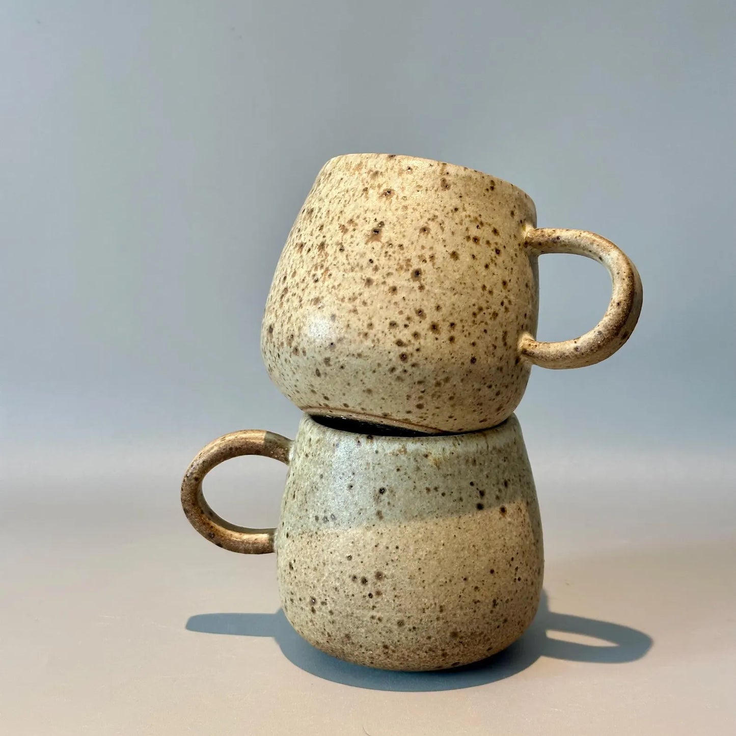 Handmade Speckled Stoneware Mug – Ergonomic Handle, 10 oz