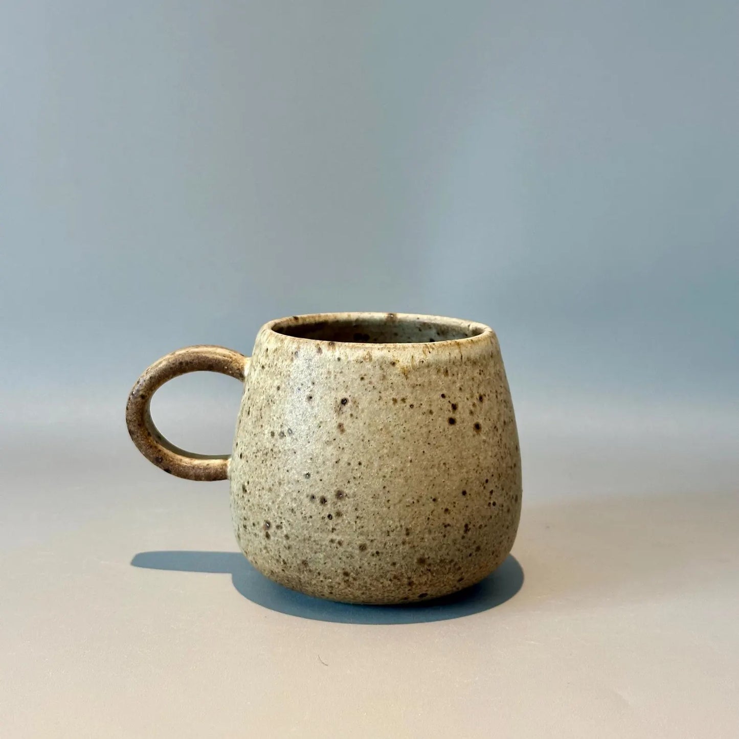 Handmade Speckled Stoneware Mug – Ergonomic Handle, 10 oz