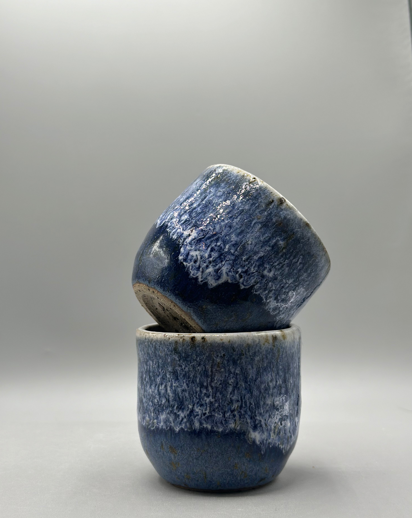 Blue ceramic cup